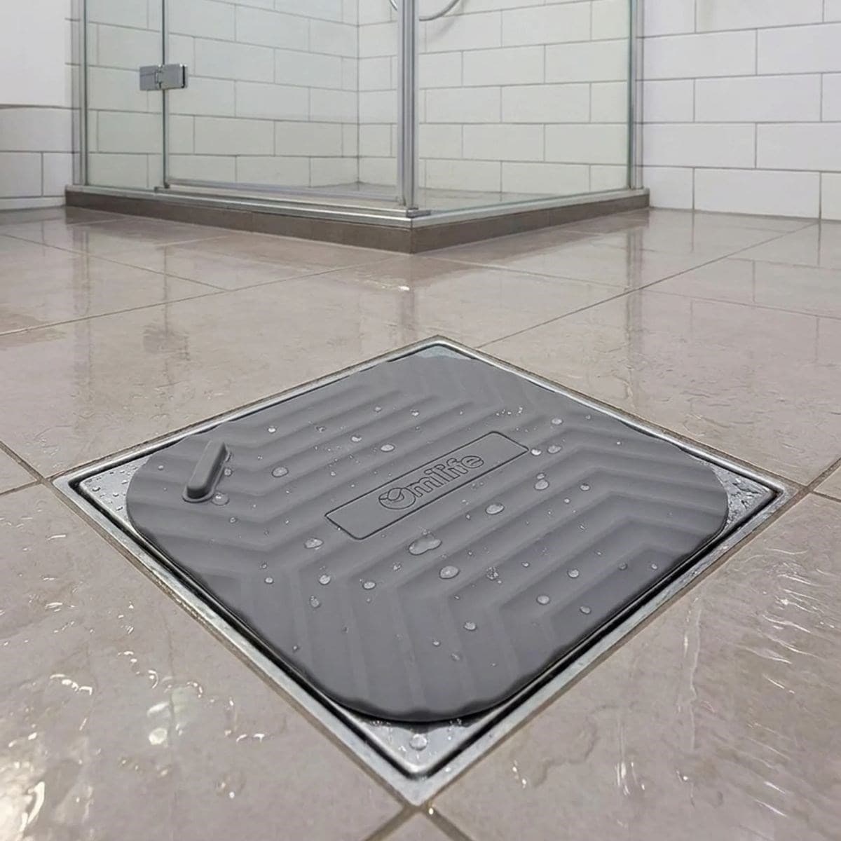 Roichil® Gri Kare Evye Gider Koku Önleyici Silikon Mat – Lavabo Süzgeç ve Haşere Engelleyici