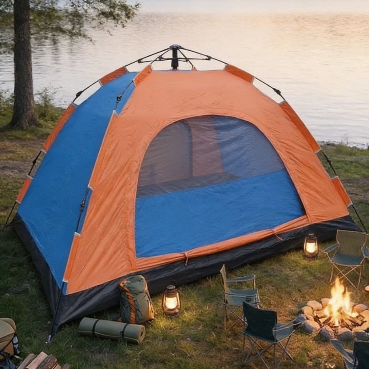 Roichil® 10 Kişilik Otomatik Kurulum Kamp Çadırı – Outdoor , Suya Dayanıklı Hızlı Kurulum Piknik ve Doğa İçin Geniş Aile Çadırı 300x300x170 cm
