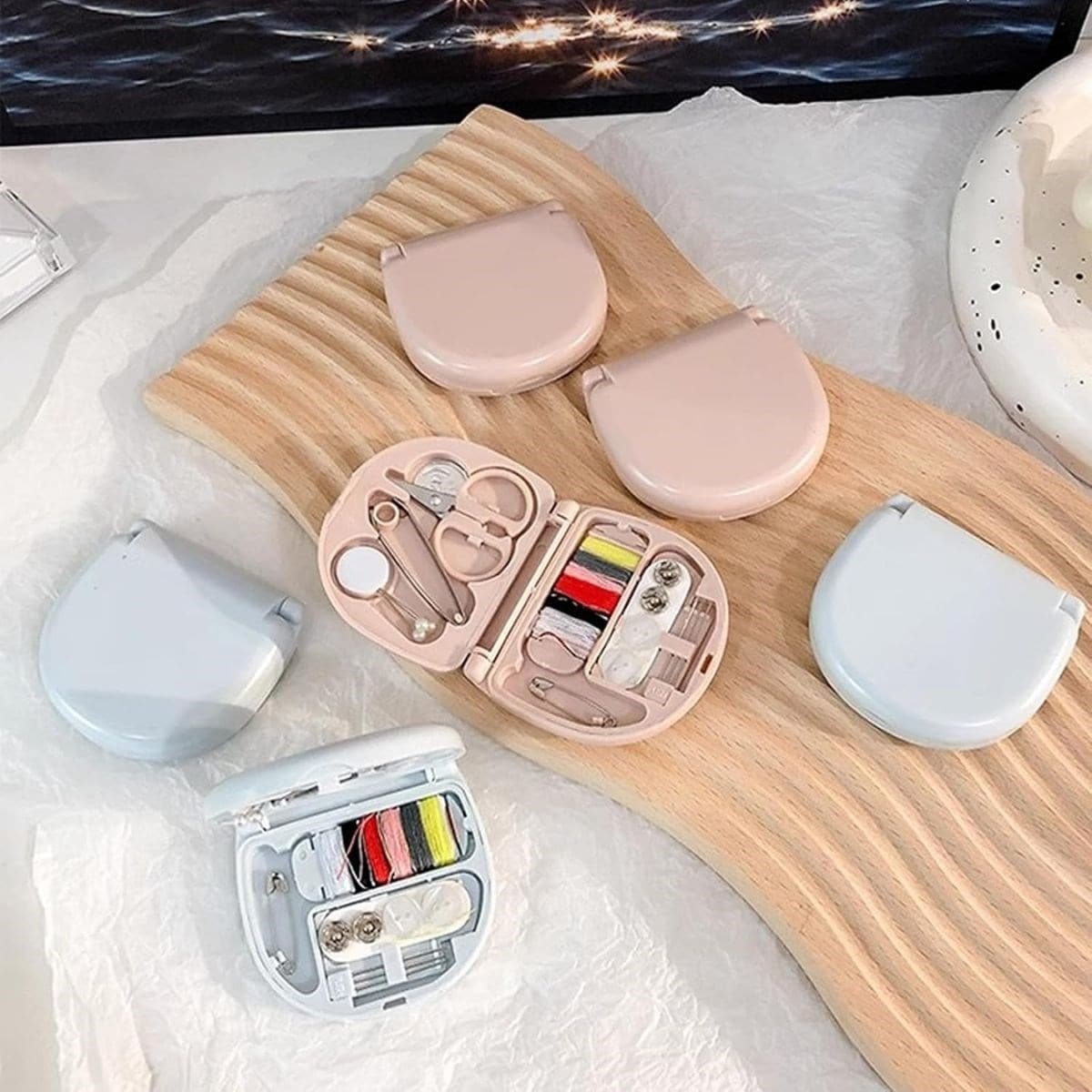Roichil® Çok Fonksiyonlu Mini Çanta Boy Seyahat Tipi Dikiş Seti — küçük görsel 3