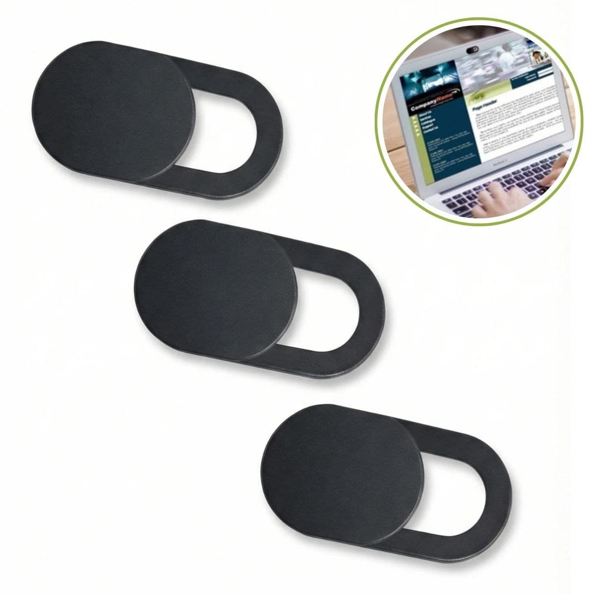 Roichil® 3’lü Webcam Kapatıcı – Laptop, Tablet ve Telefon Uyumlu Gizlilik Kamera Kapağı (Plastik)