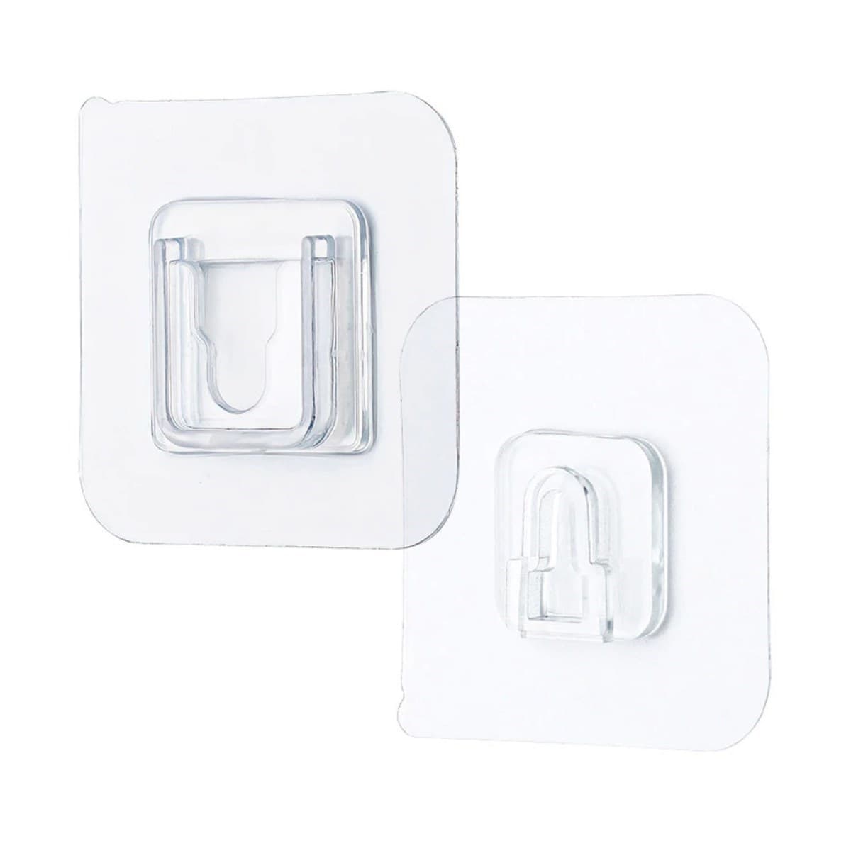 Roichil® Eşya Sabitleme Askısı 10 Çift Şeffaf Çift Taraflı Yapışkanlı Geçmeli Klips