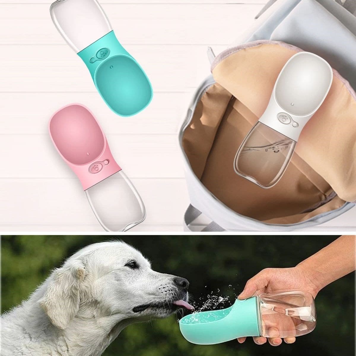 Roichil® Taşınabilir Evcil Hayvan Suluğu Seyahat Kabı Kilitlenebilen Su Sızdırmaz Kap 350 ml