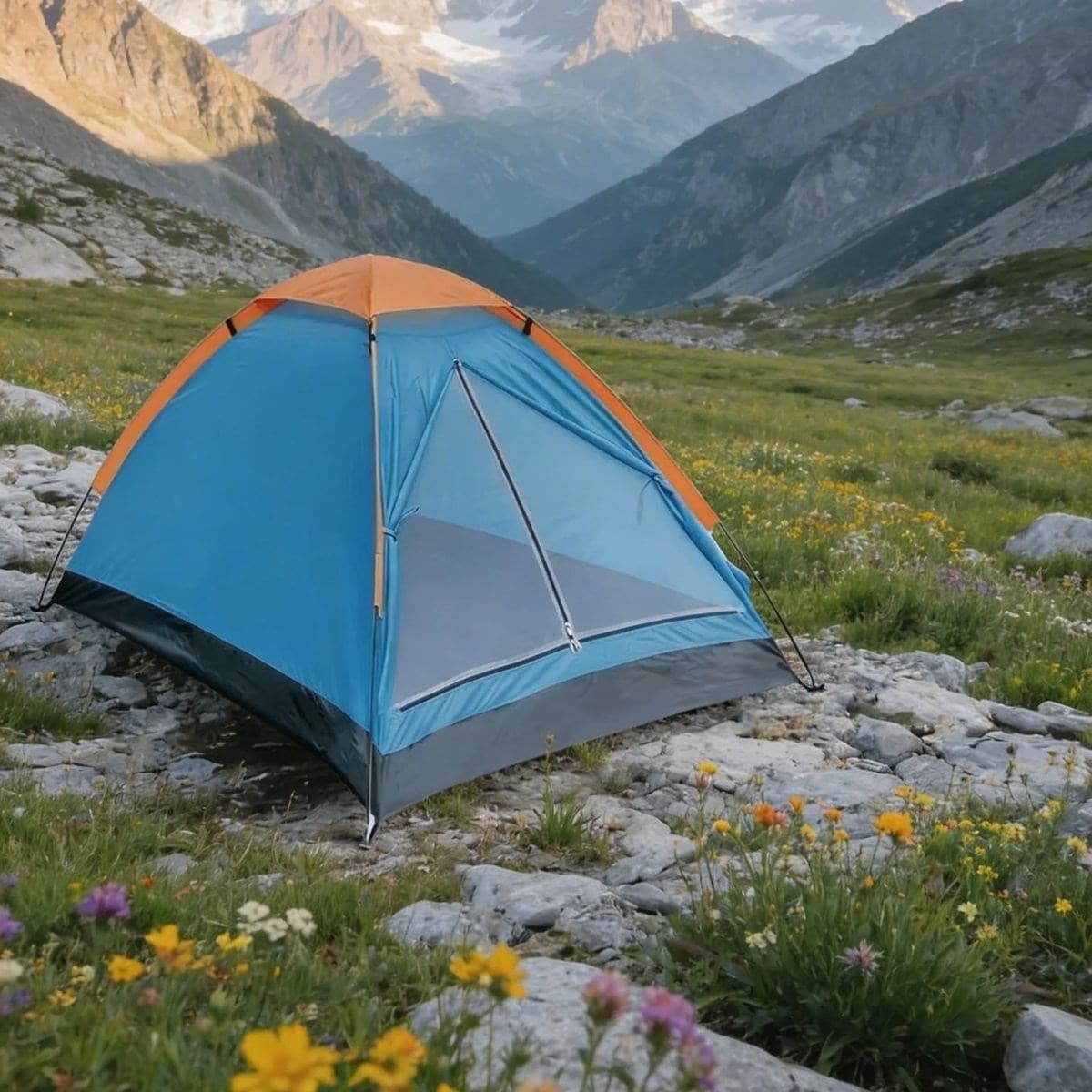 Roichil® 4 Kişilik Kamp Çadırı Manuel Kurulum Düz Kapılı Outdoor Dayanıklı Kamp Doğa Çadırı 200 x 200 x 110 cm