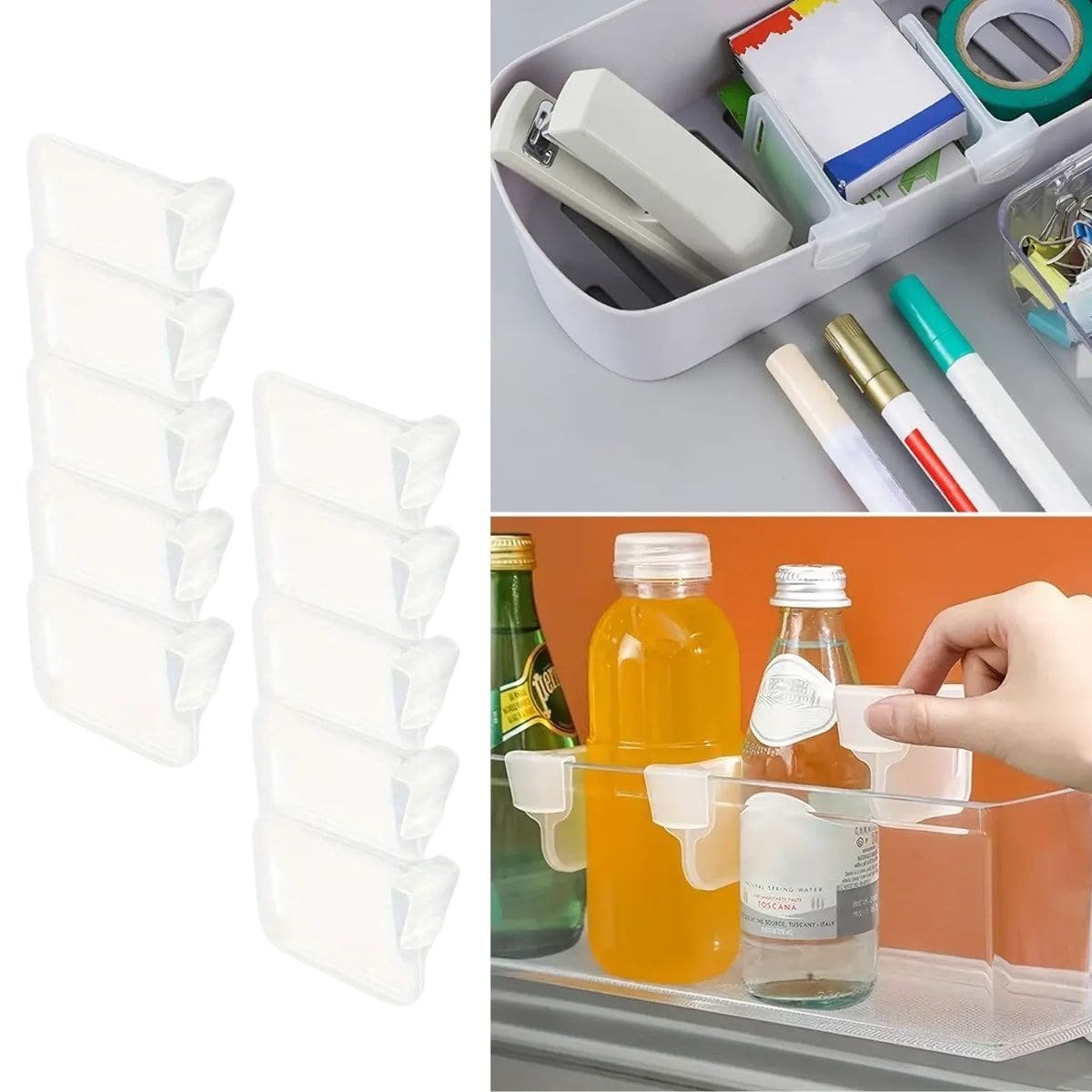 Roichil® 10'luŞeffaf Buzdolabı Yan Kapı Düzenleyici Buzdolabı Dolap İçi Bölümleyici Aparatlar