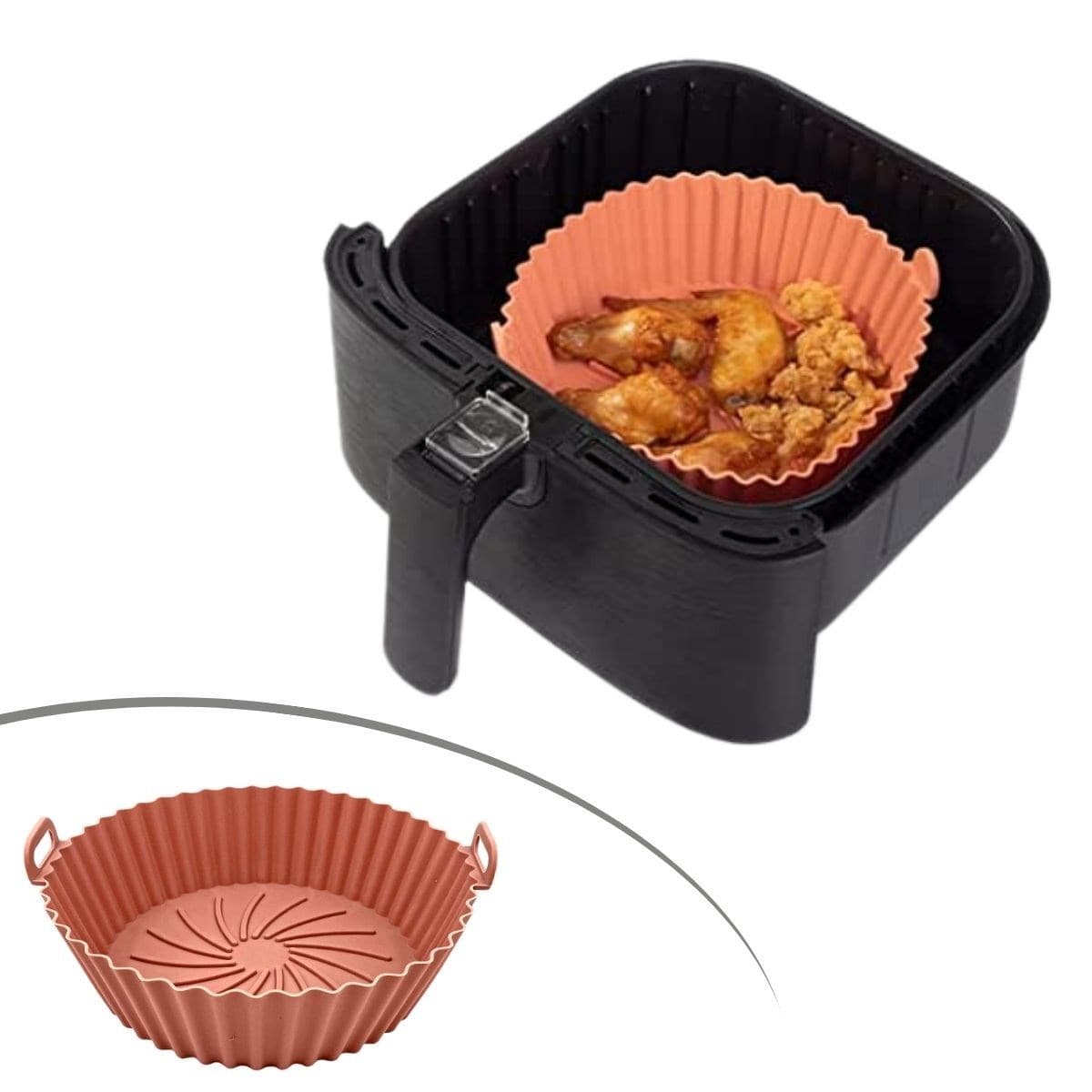 Roichil® Renkli Isıya Dayanıklı Yıkanılabilir Silikon Fırın Ve Airfryer Yuvarlak Model Pişirme Matı 20 Cm