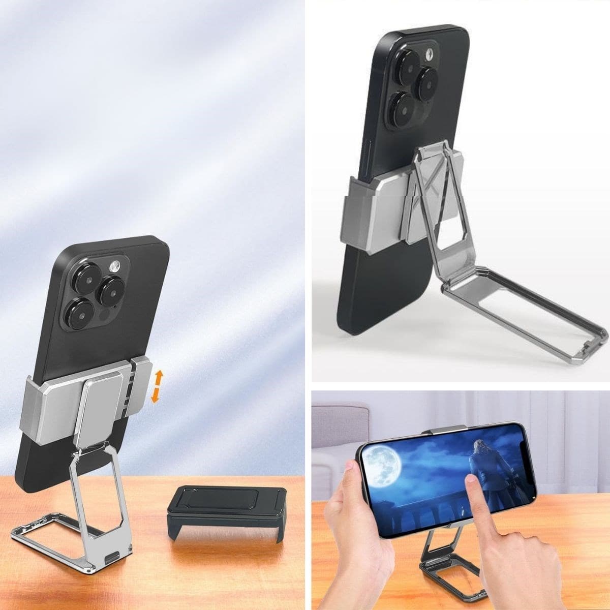 Roichil® 360 derece Dönen Tüm Telefon Tipleri İle Uyumlu Metal Telefon Standı Braket