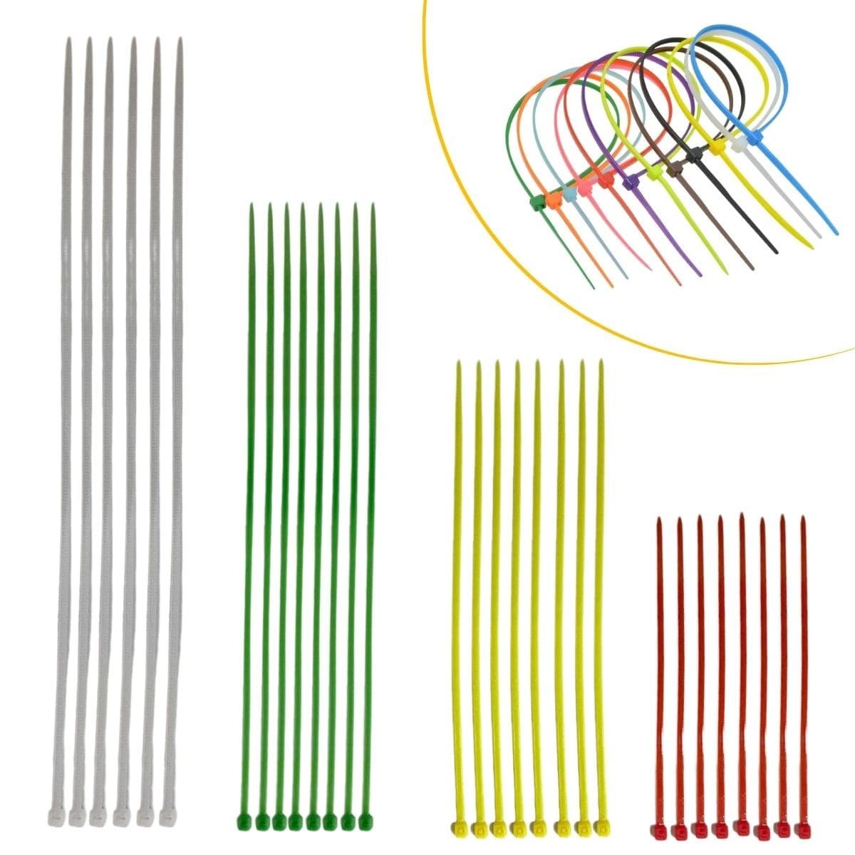 Roichil® 30 Parça Plastik Kablo Kelepçe Seti Kablo Düzenleyici Bağlama Bantları
