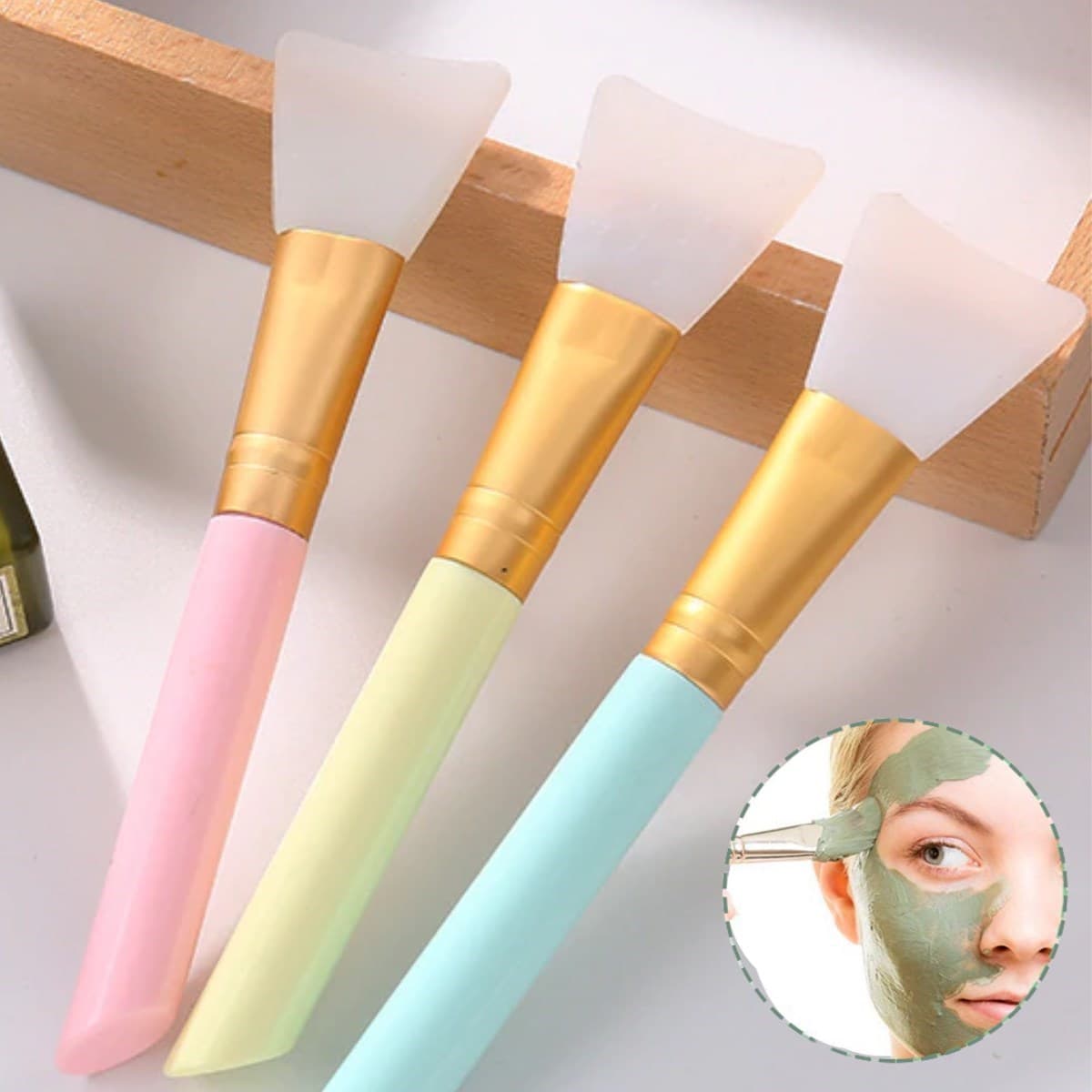 Roichil® 2li Silikon Temizlemesi Kolay Kullanılabilen Yüz Cilt Bakımı Maske Ve Krem Spatulası