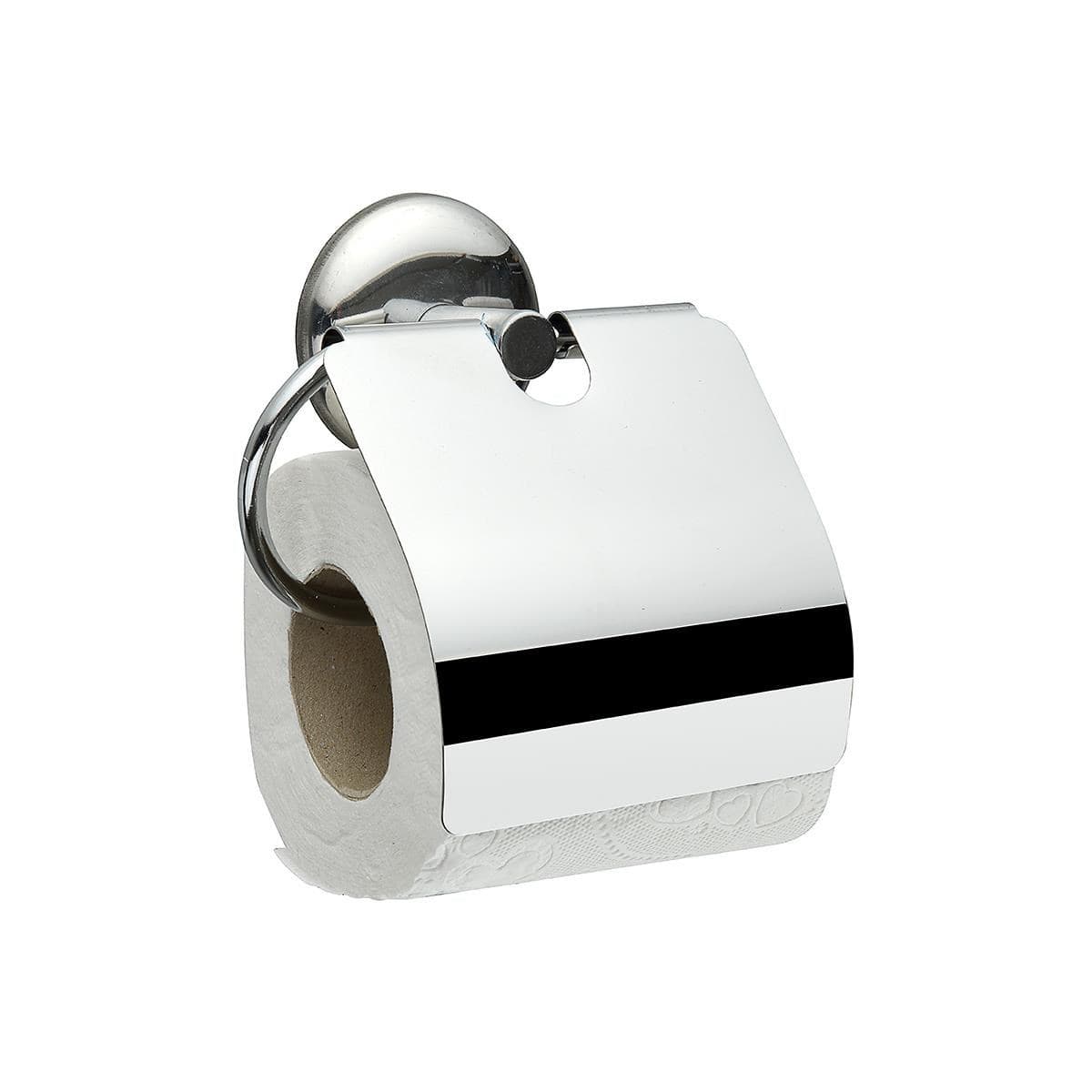 Roichil® Yapışkanlı Paslanmaz Metal Kapaklı Wc Tuvalet Kağıdı Standı