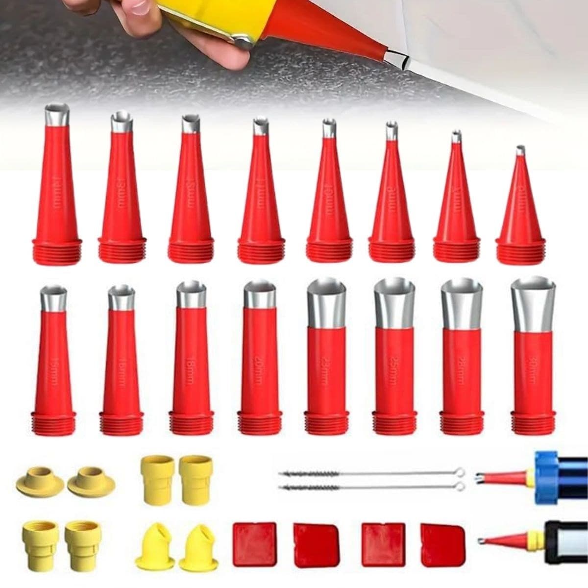 Roichil®30 Parça Silikon Kalafat Mastik Alet Seti Mastik Ucu