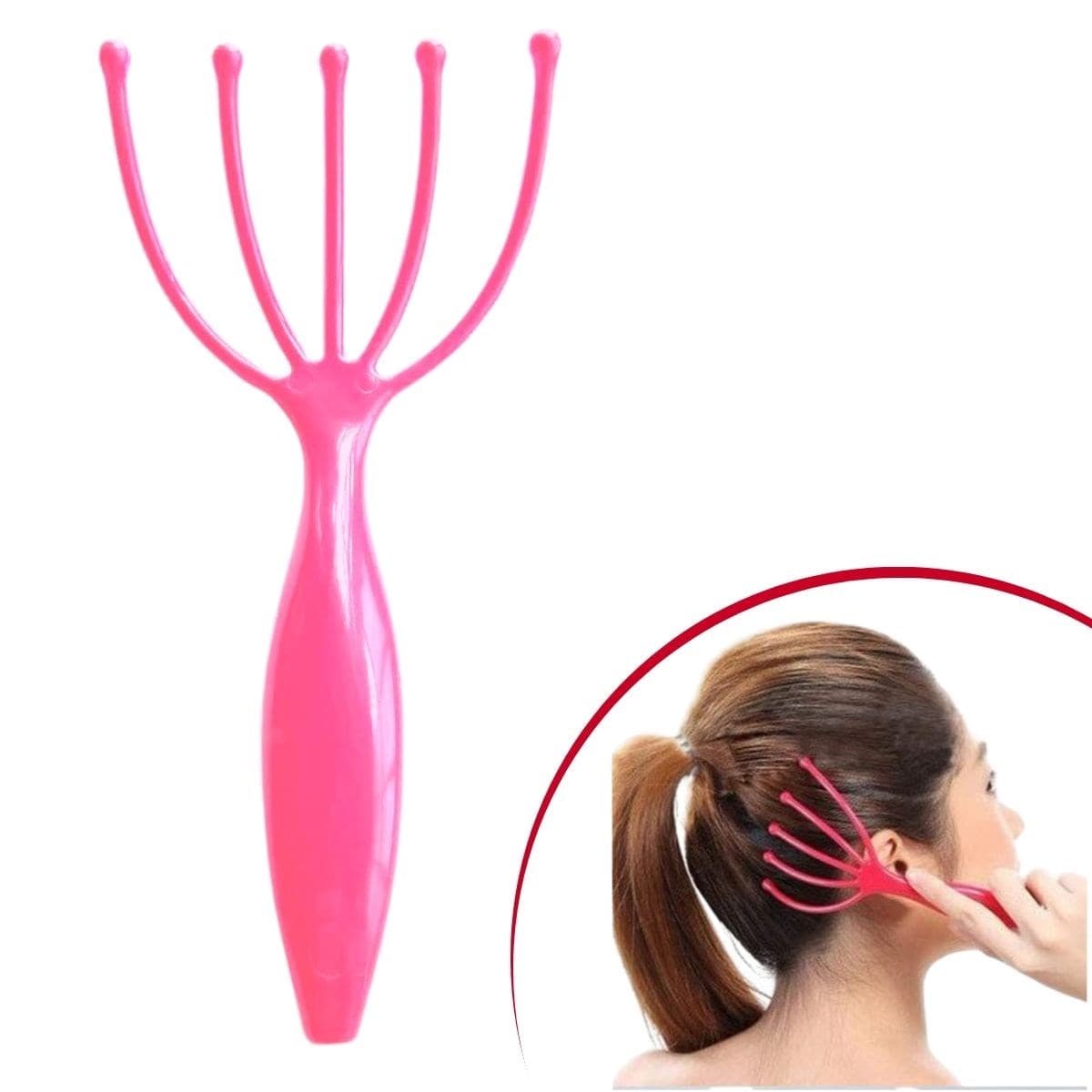 Roichil® Çok Fonksiyonlu 5 Uçlu Bilyeli Baş Boyun Bacak Kol Masaj Alet Rahatlatıcı Kafa Masaj Aparatı