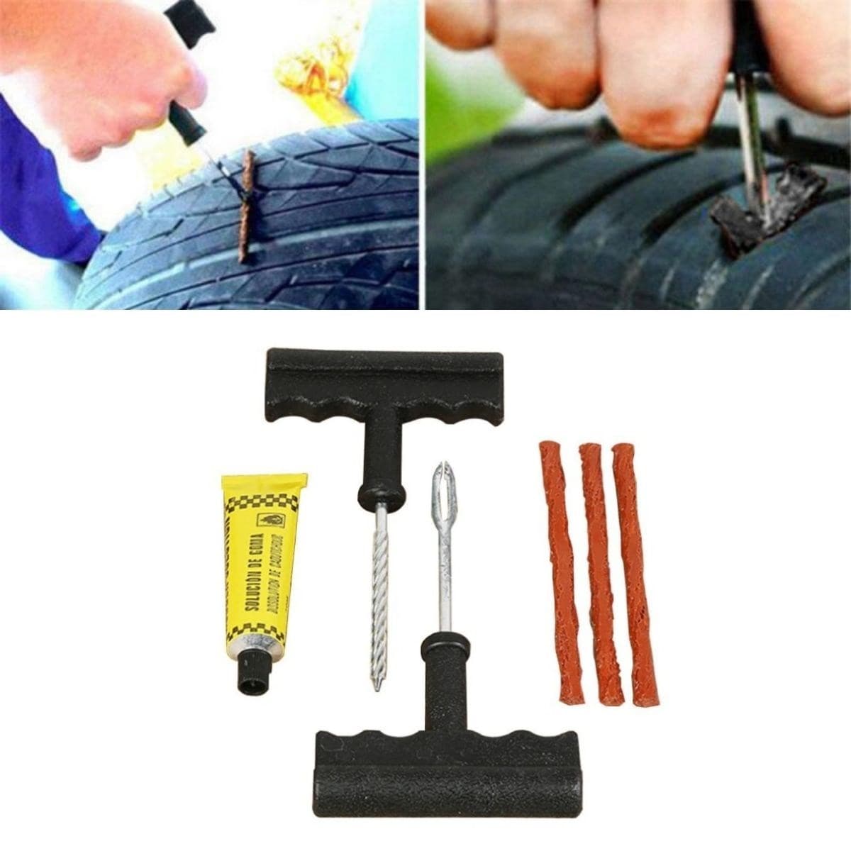 Roichil® 6 Parça Araba Motosiklet Otomobil Bisiklet Lastik Tamir Kiti Araç Bakım Seti