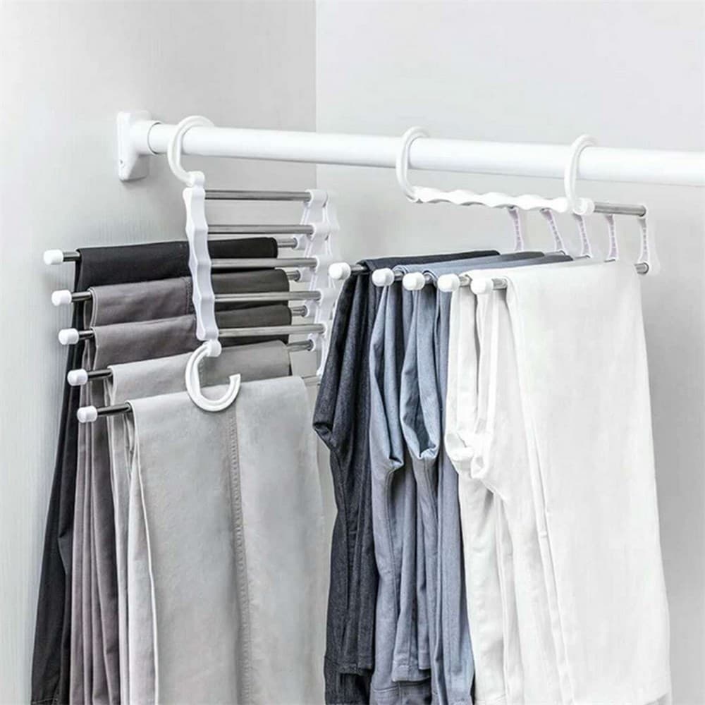 Roichil® Hareketli Dolap İçi Pantolon Kravat Şal Askı Sistemi Düzenleyici Katmanlı Askılık Organizer