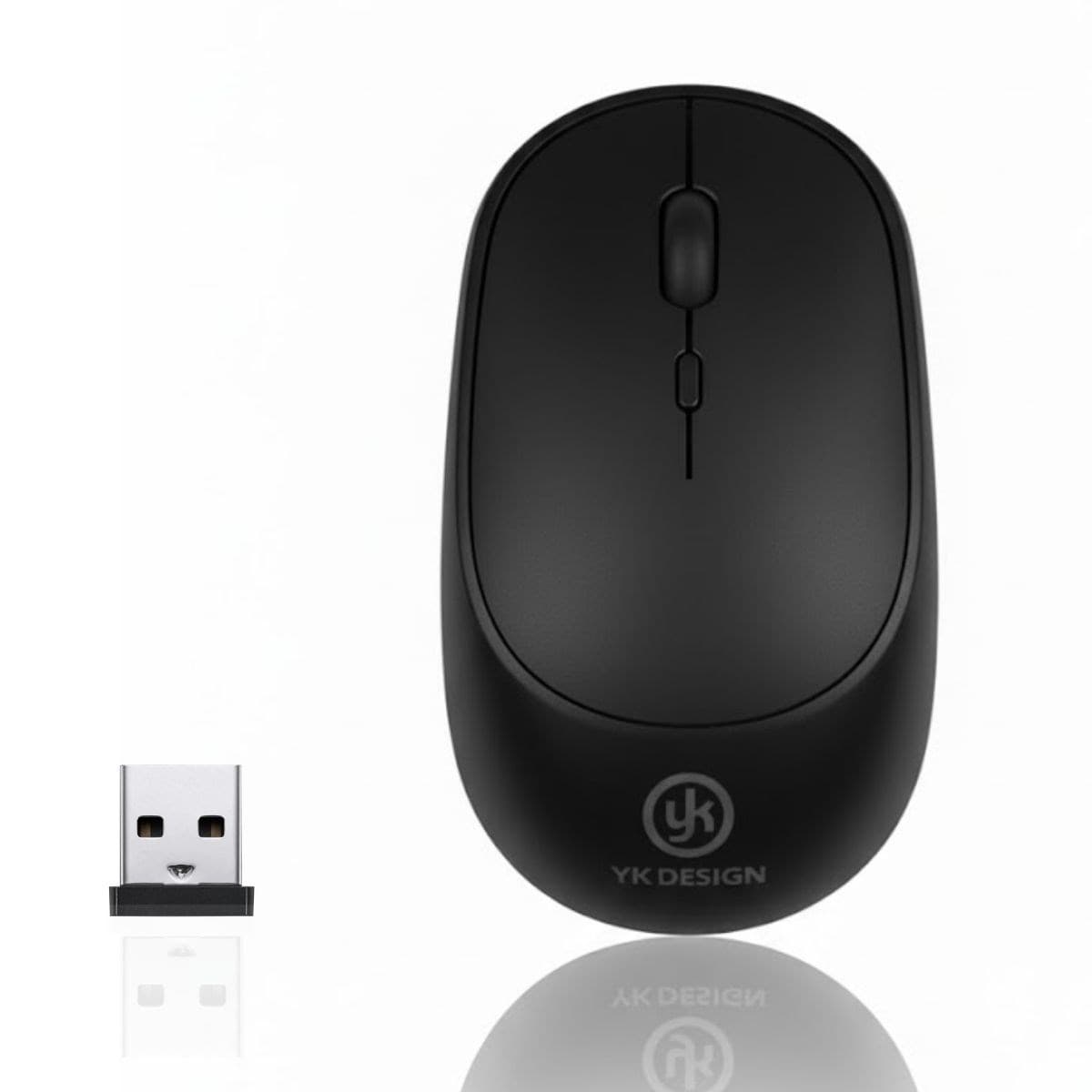 Roichil® Siyah Renkli Ergonomik Sessiz Kablosuz Mouse – USB Alıcılı, Ofis ve Oyun İçin Konforlu Bilgisayar Faresi MS6310