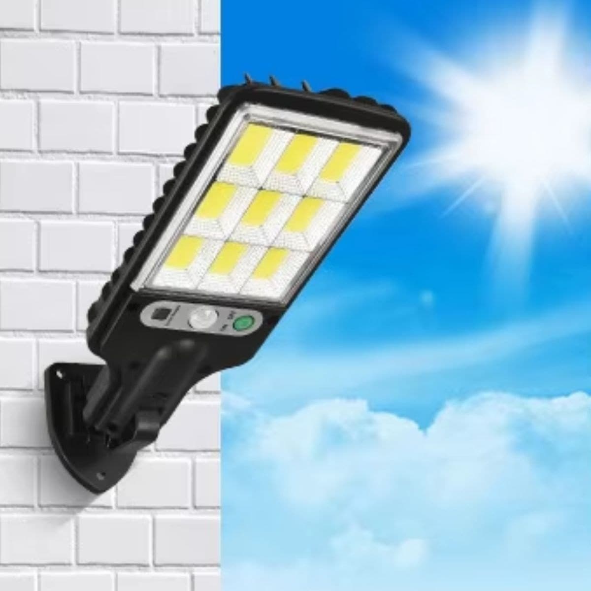 Roichil® 3 Farklı Işık Modlu Güneş Enerjisiyle Şarj Olan Dış Mekan Uyumlu Kumandalı Solar Duvar LEDİ