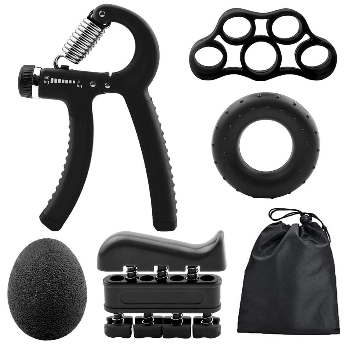 Roichil® 5 Parça El, Kol ve Parmak Egzersiz Spor Aletleri Seti Fitness Takımı