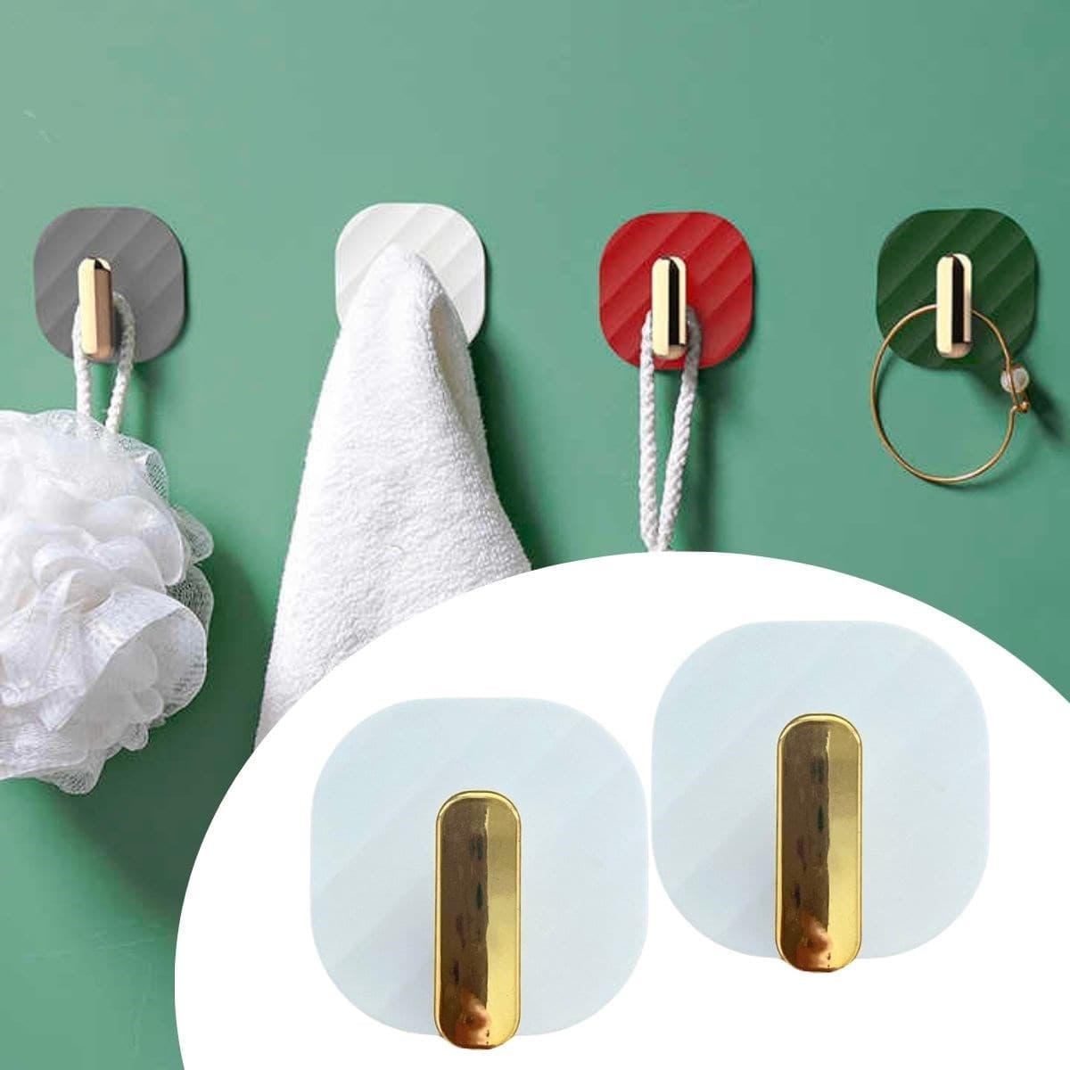 Roichil® 2li Yapışkanlı Retro Askılık Dolap Kapak Kulpu Beyaz