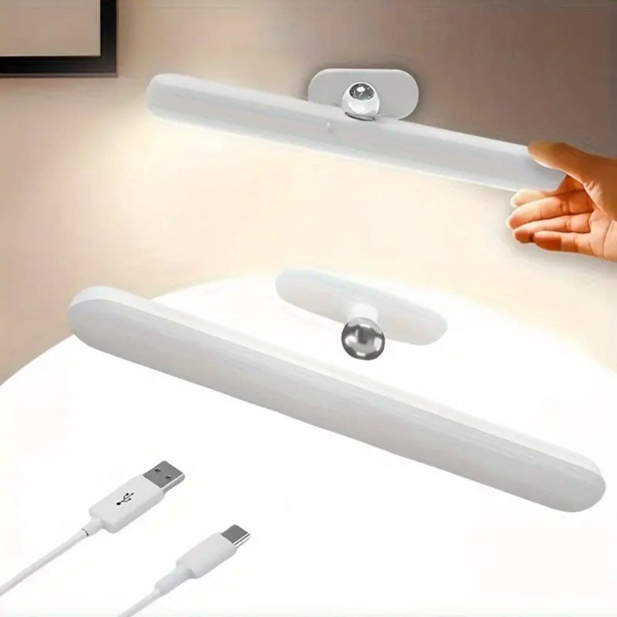 Roichil® Dokunmatik USB İle Şarj Olabilen 27 cm Led Aydınlatma Makyaj Aynası Işığı