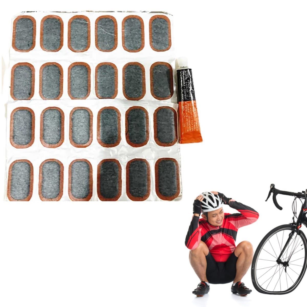 Roichil® 24lü Bisiklet Motorsiklet İç Lastik Yaması Soğuk Yapıştırıcılı