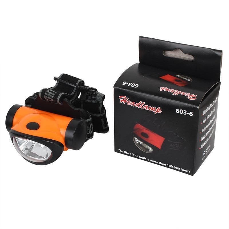 Roichil® 3 Fonksiyonlu 6 Ledli Oynar Başlıklı Pilli Kafa Işığı Lambası