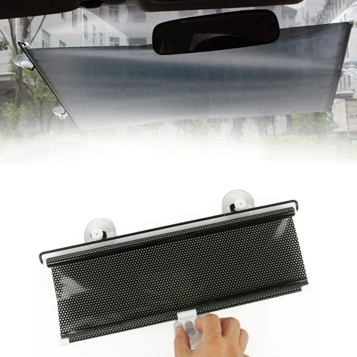 Roichil® Araba Ön Cam Güneşliği Oto Ön Cam Makaralı Güneş Koruyucu Aparat