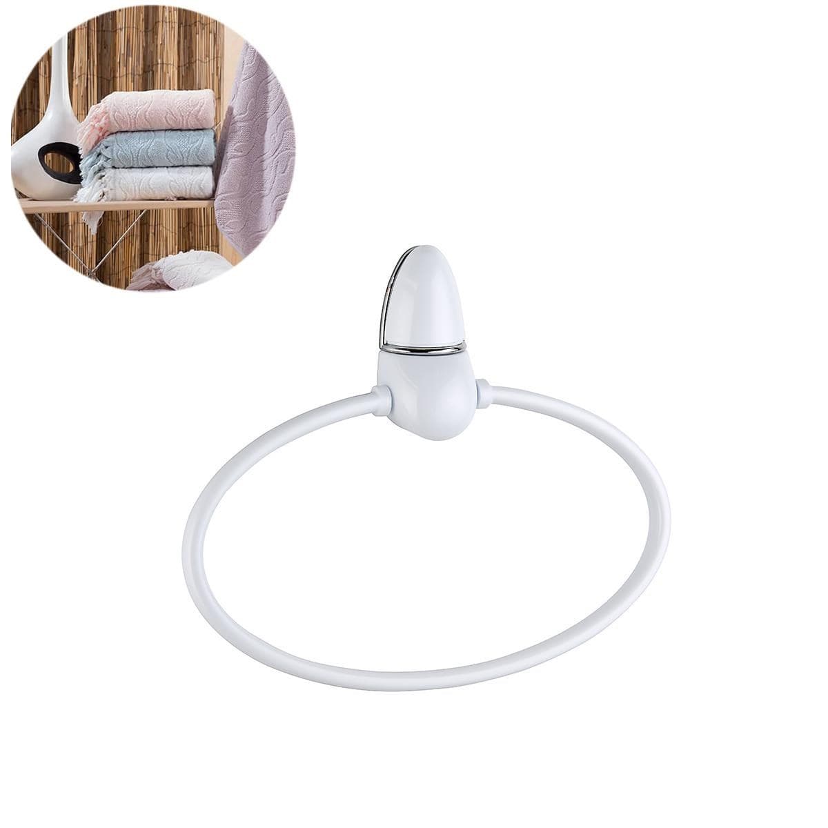 Roichil® Oval Yuvarlak Halka Havluluk Dekoratif El Havlusu Tutacağı Askısı