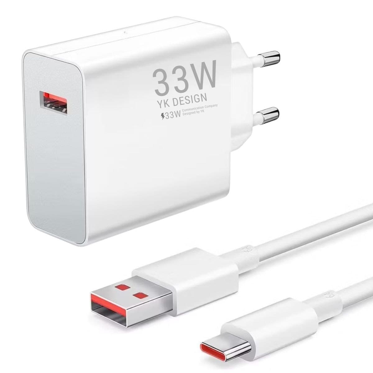 Roichil® 33W Hızlı Şarj Adaptörü – Type-C Kablolu, USB Çıkışlı, Akıllı Şarj Destekli Duvar Tipi Şarj Cihazı