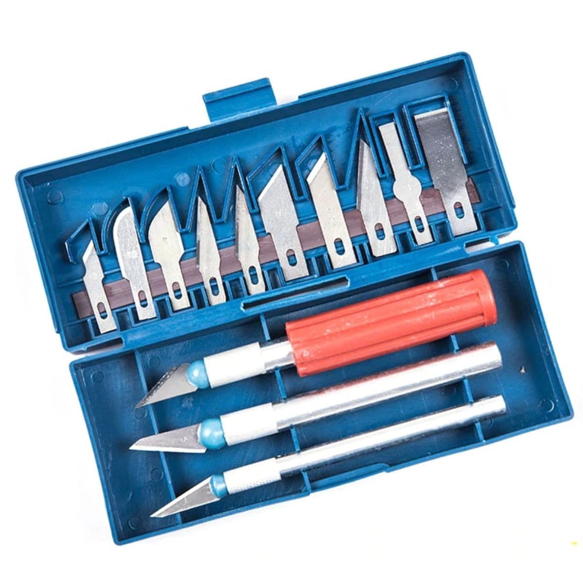 Roichil® Zanaat 16 Parça Hobi Gravür Ahşap Heykel Çömlek Oyma Şekil Verme 13 Maket Bıçak Neşter Seti