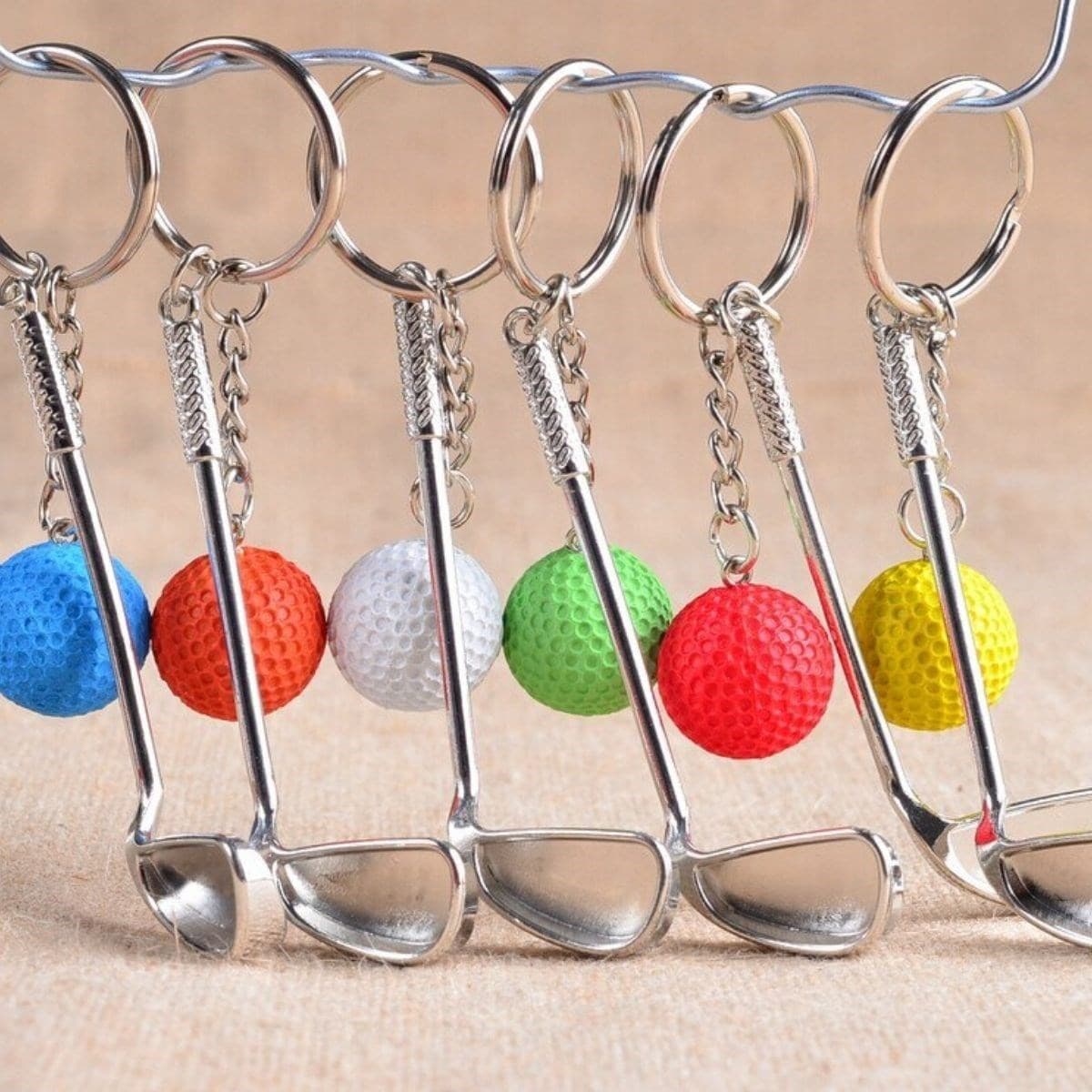 Roichil® Gerçekçi Golf Tasarımlı Şık Anahtarlık Kolye Çanta Süsü Golf Keychain