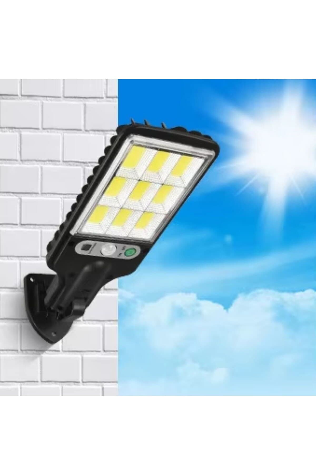 Solar Güneş Enerjili Led Bahçe Aydınlatması 120 Ledli 3 Modlu Hareket Sensörlü Su Geçirmez Lambası