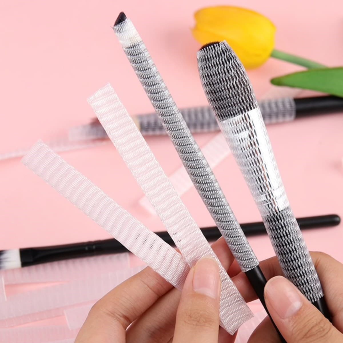 Roichil® Makyaj Far Allık Kontür Eyeliner Fırça Malzemeleri Ürünleri Koruyucu File Kapak Örgü Kılıf S