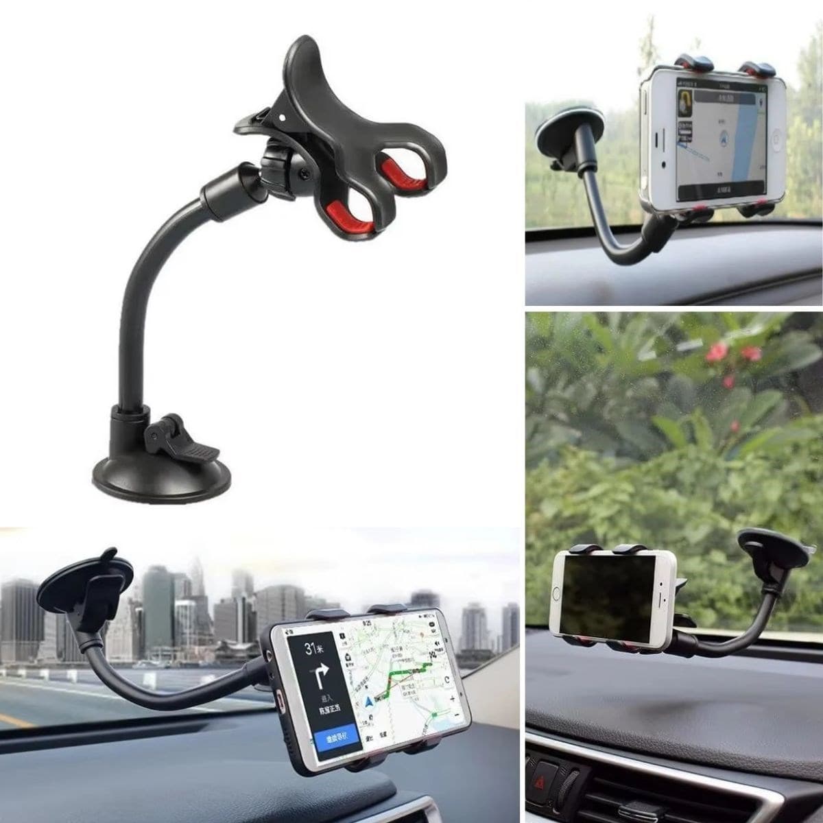 Roichil® Akrobat Cama Sabitlenen Güçlü Vakumlu 360 Derece Dönen Tüm Modellere Uyan Oto Telefon Tutucu