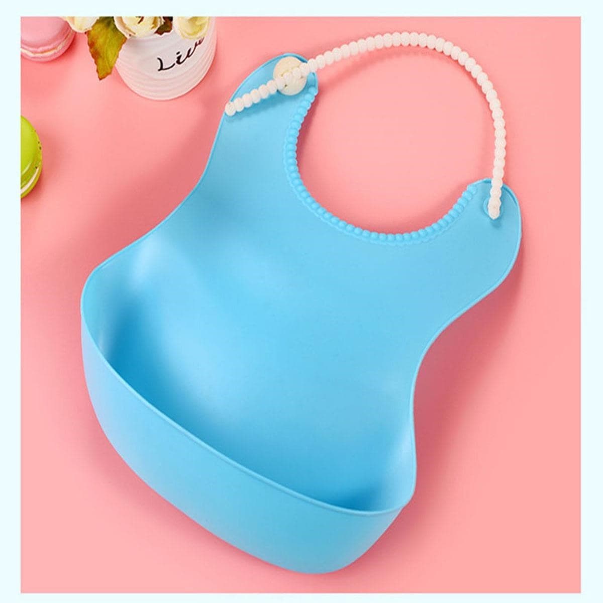 Roichil® Çocuk Bebek Mama Önlüğü Dökülme Engelleyici Bükülebilir Mavi