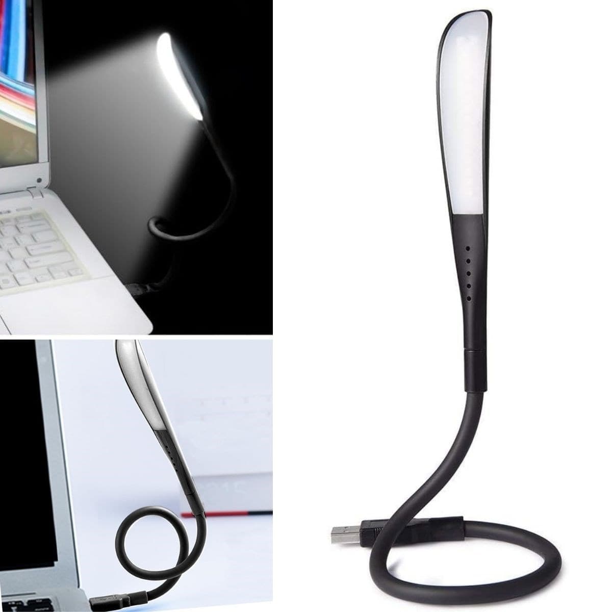 Roichil® USB Girişli 14 Ledli 3 Kademeli Dokunmatik Masa/Kitap Okuma Lambası Ledi Siyah