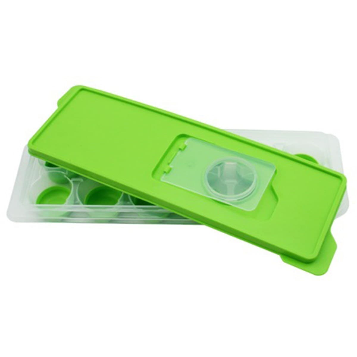 Roichil® 12li Kapaklı Yapışmaz Silikon Tabanlı Plastik Küp Buz Kalıbı