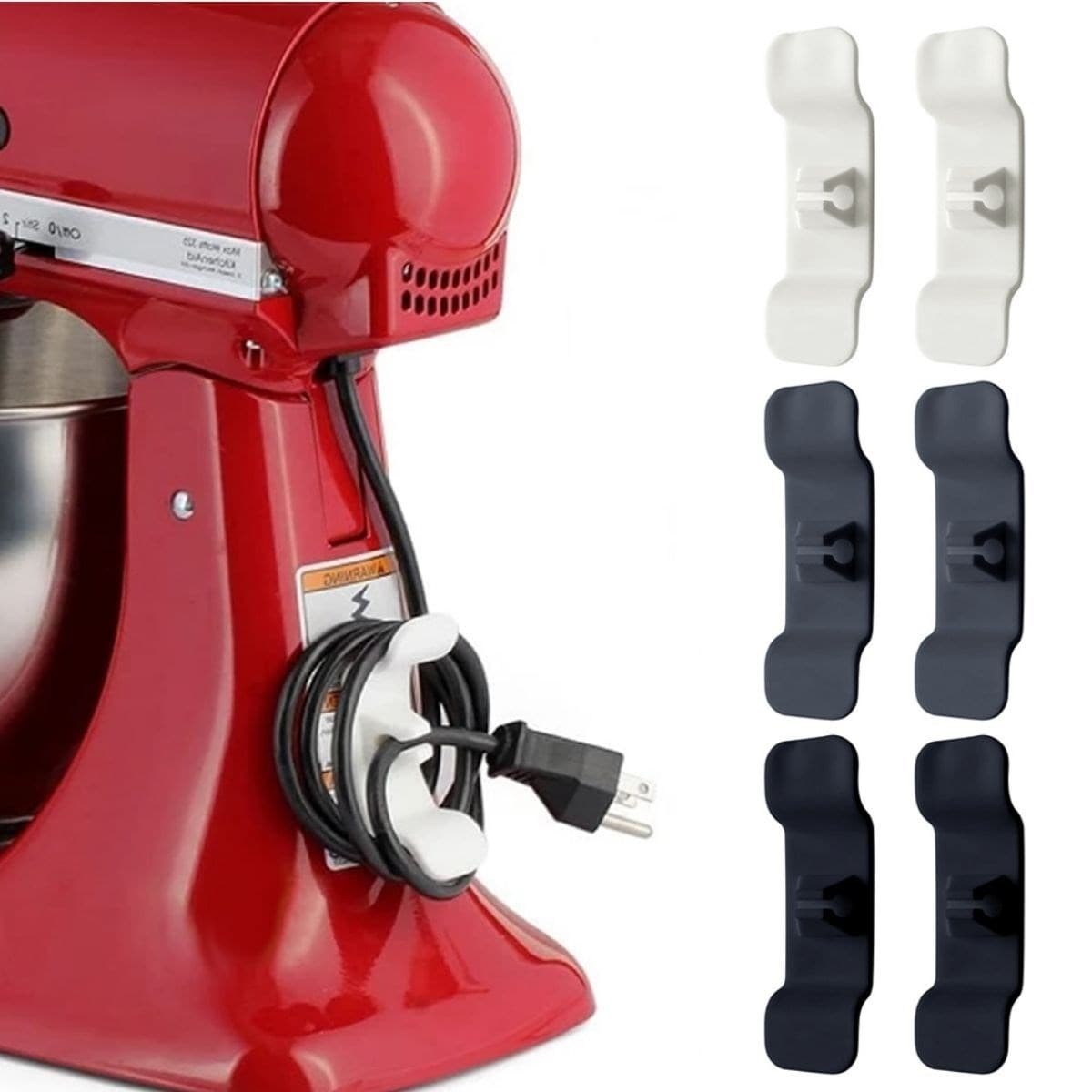 Roichil 6'lı Pratik Kablo Toparlayıcı Yapışkanlı Klips Mutfak Air Fryer Kettle Kahve Tost Makinası