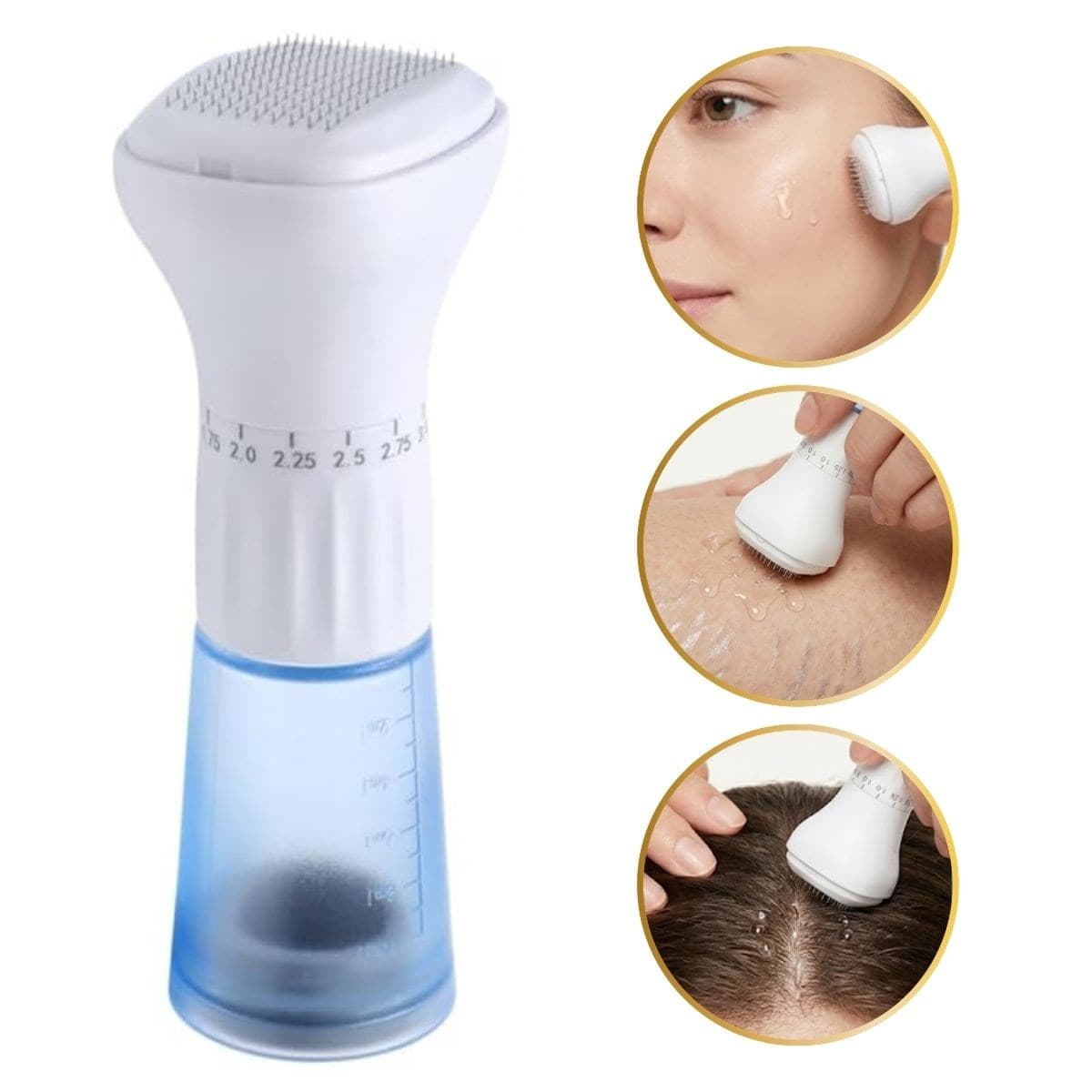 Roichil® 140 İğneli Serum Hazneli Dermaroller – 0-3 mm Ayarlı Dermaroller Mikro İğneli Saç, Cilt ve Vücut Bakım Aparatı
