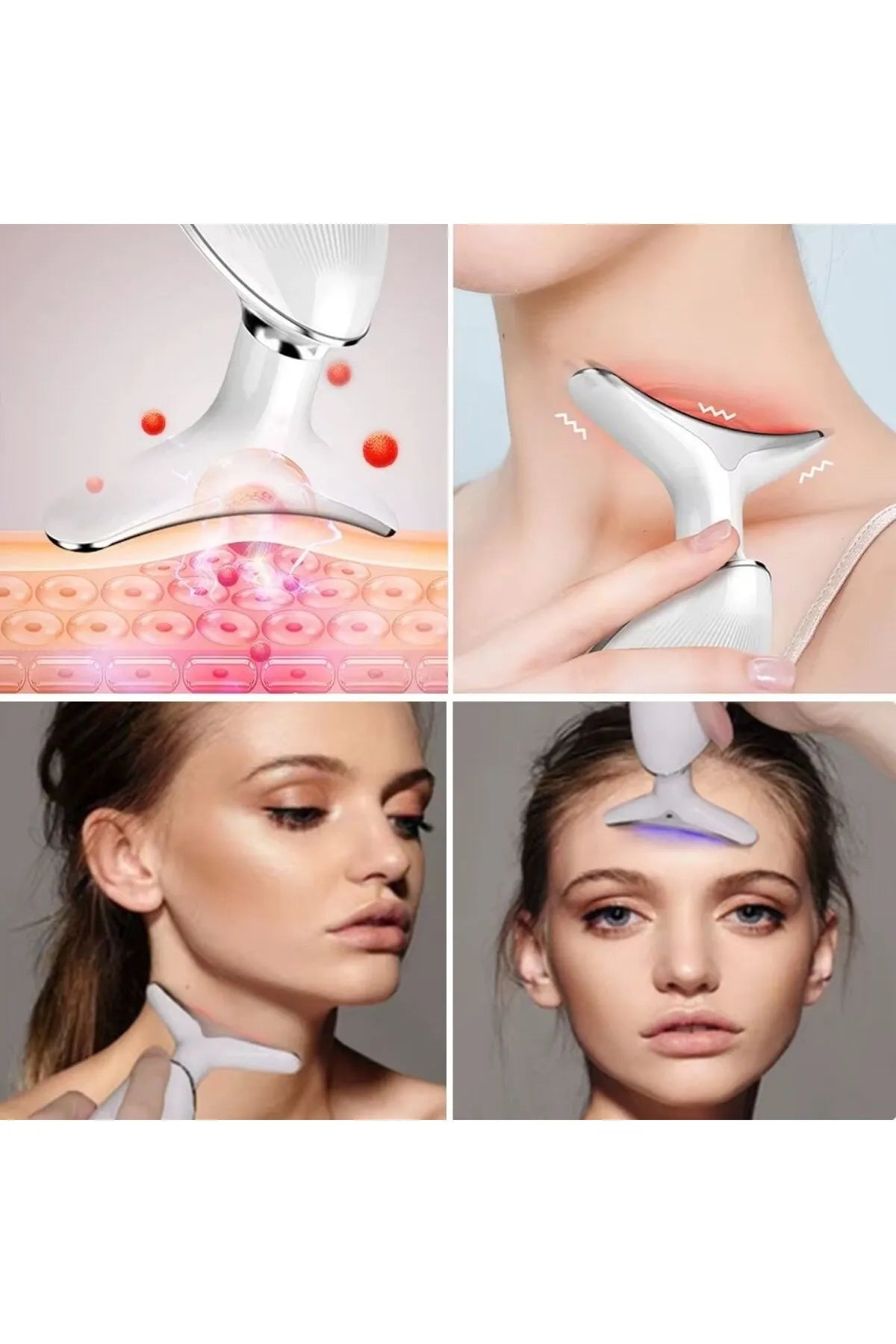 7 Farklı Işık Modlu Titreşimli Boyun Ve Yüz Ems Güzellik Cihazı