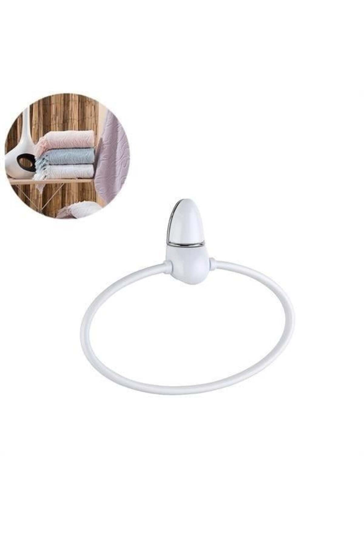 Oval Yuvarlak Halka Havluluk Dekoratif El Havlusu Tutacağı Askısı