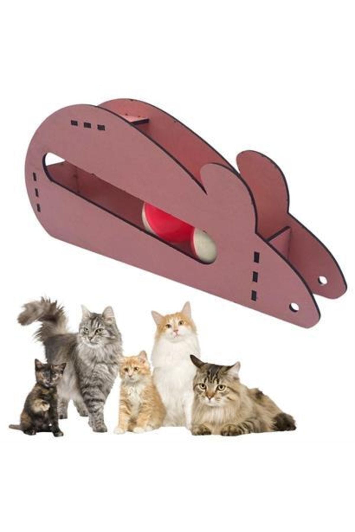 Buffer® Fare Kedi Oyunu Ahşap 2 Toplu Kedi Oyuncağı Tahta Kedi Oyunu Tahta Fare Ve Toplu Oyuncak