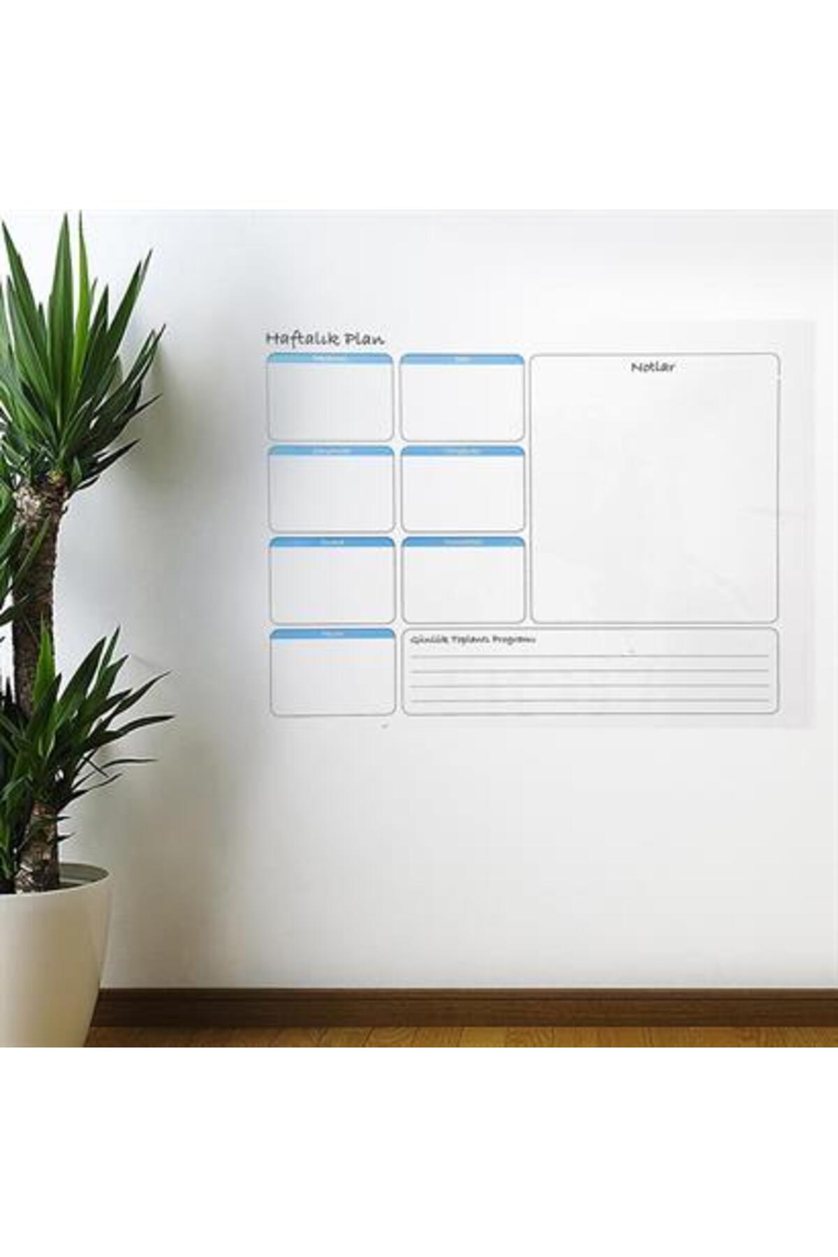 Haftalık Planlayıcı Manyetik Duvar Stickerı Takvim 56 Cm X 70 Cm