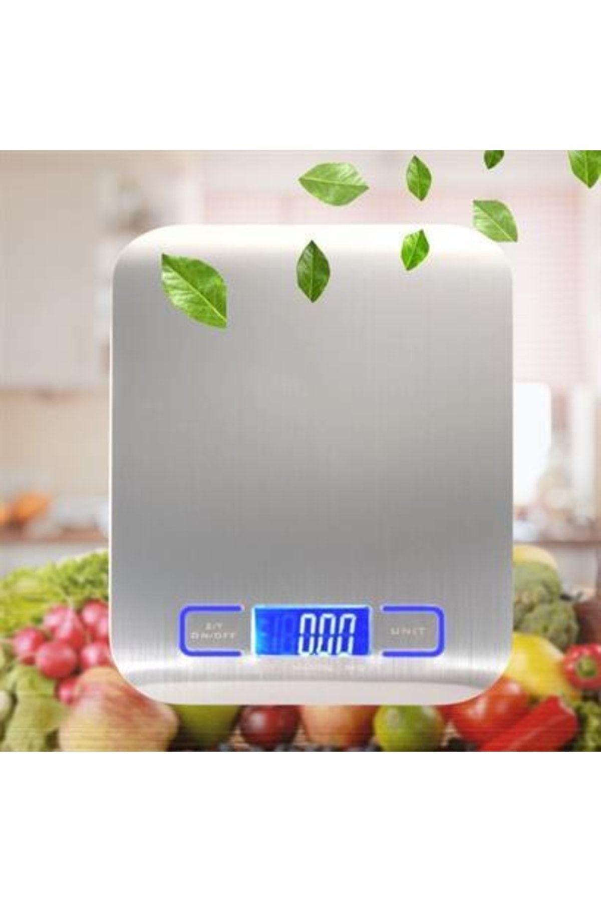 Buffer® Tf 1002 Hassas Ölçümlü Maksimum 5 Kg Kapasiteli Led Ekran Platin Dijital Mutfak Tartısı