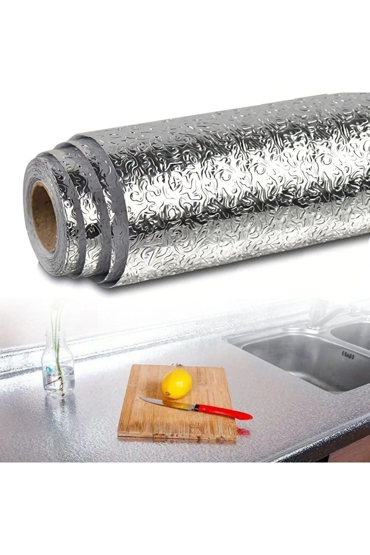 Rulo Gümüş Alüminyum Folyo Kendinden Yapışkanlı Su Geçirmez Folyo 2 mt x 60 cm