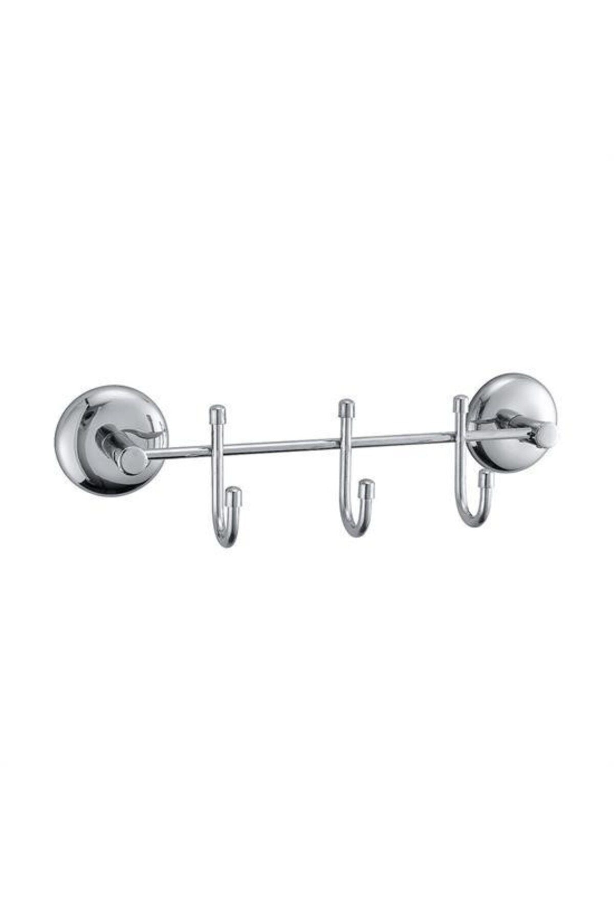 ® 3 Kancalı Dekoratif Askılık Mutfak Banyo Duvar Yüzeyi Askısı