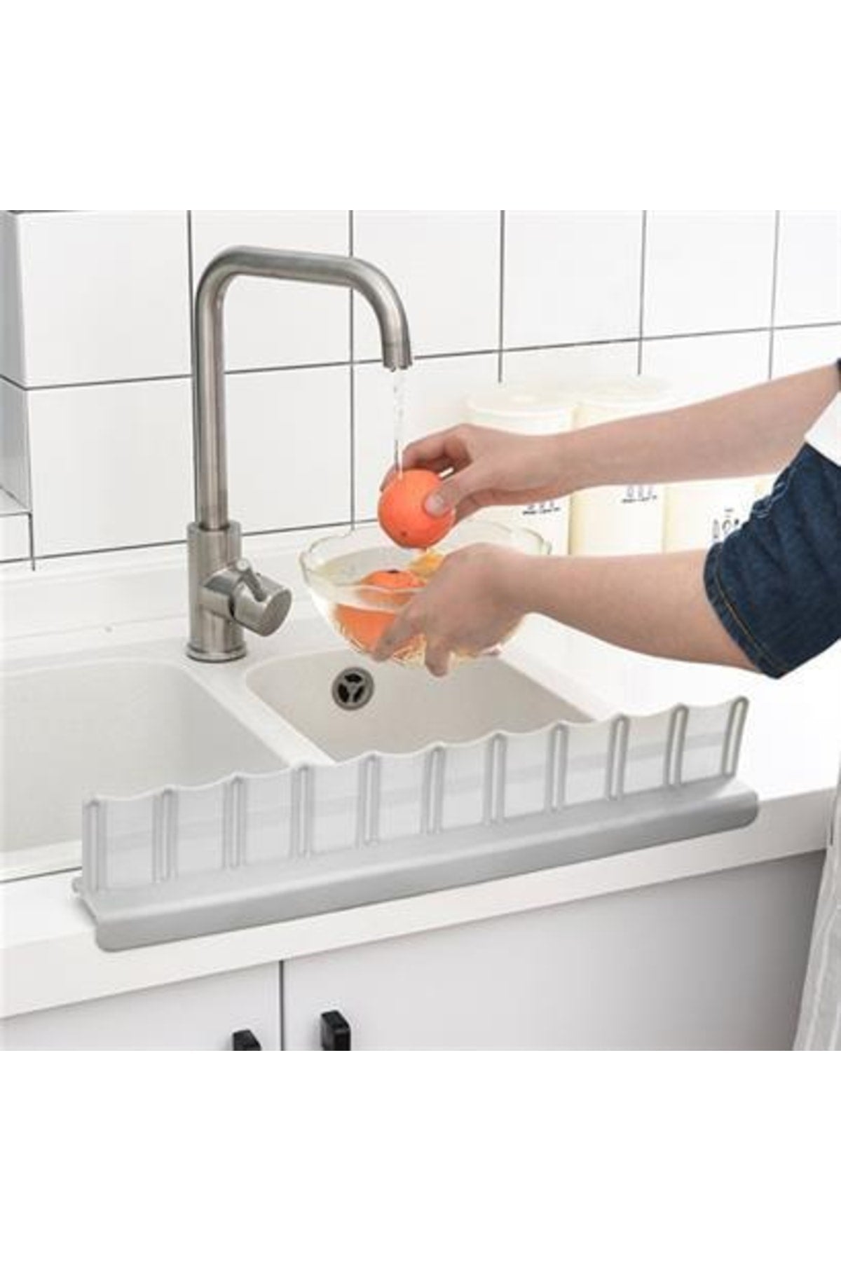 Adet Vantuzlu Kauçuk Sıvı Su Sızdırmaz Mutfak Banyo Duş Bariyeri Lavabo Kenar Tutucu Set